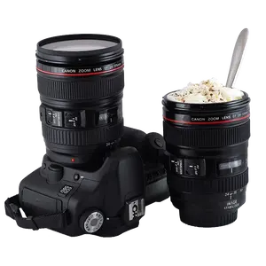 Kamera lensi plastik BPA ücretsiz ucuz kahve kupa