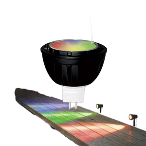 Không thấm nước MR16 <span class=keywords><strong>LED</strong></span> thông minh ánh sáng bóng đèn 6 Wát rgbcw Wi-Fi BT điều khiển nhôm kính cơ thể cho cảnh quan vườn chiếu sáng - Product Image 2