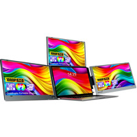 Écran portable extensible pour ordinateur portable 14 pouces OEM ODM, double, triple, quadruple, 1080P, type C, moniteur LCD pour ordinateur portable