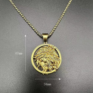 Collar con Colgante de Acero Inoxidable con Baño de Oro de 18k PVD, Diseño 3D de Mitología Occidental, Estilo Hip Hop, Nuevo y en Oferta <span class=keywords><strong>2026</strong></span> - Product Image 2