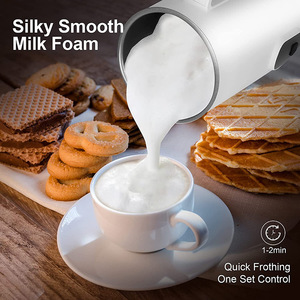 Mousseur à <span class=keywords><strong>lait</strong></span> électrique 4-en-1 et chauffe-<span class=keywords><strong>lait</strong></span> - Machine automatique à <span class=keywords><strong>mousse</strong></span> <span class=keywords><strong>de</strong></span> <span class=keywords><strong>lait</strong></span> chaude/froide pour les lattes et les cappuccinos - Product Image 5