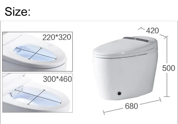 Coperchio bidet intelligente per wc automatico a forma di V