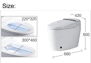 Penutup Bidet Cerdas Toilet Otomatis Bentuk V