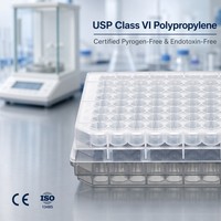 Microplaques stériles à 96 puits ronds, fond en V, 0,45 ml, microplaques professionnelles pour la recherche en laboratoires biotechnologiques