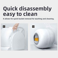Bac à litière pour chat entièrement automatique avec design anti-éclaboussures, système de retrait des déjections activé par capteur, en plastique ABS, fabriqué en Chine