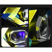 Accesorios de Lámparas para Auto Modificados para X6 E71, Conjunto de Faros 2008~2014, Lente de Luz Diurna LED de Doble Color con Diseño de Flecha