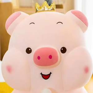 Peluche cochon couronne rose <span class=keywords><strong>Kawaii</strong></span>, jouet en peluche doux et moelleux, coussin à câliner, <span class=keywords><strong>cadeau</strong></span> pour enfants, filles, <span class=keywords><strong>anniversaire</strong></span>, décoration de chambre d'enfant, princesse - Product Image 2