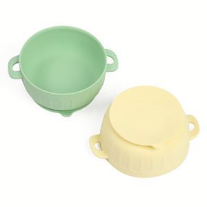 Es-Pro Best-selling Silicone Baby Feeding Utensils Soft Silicone BPA-free Ear-shaped Silicone Feeding Bowl with Strong Suction - Product Image 2