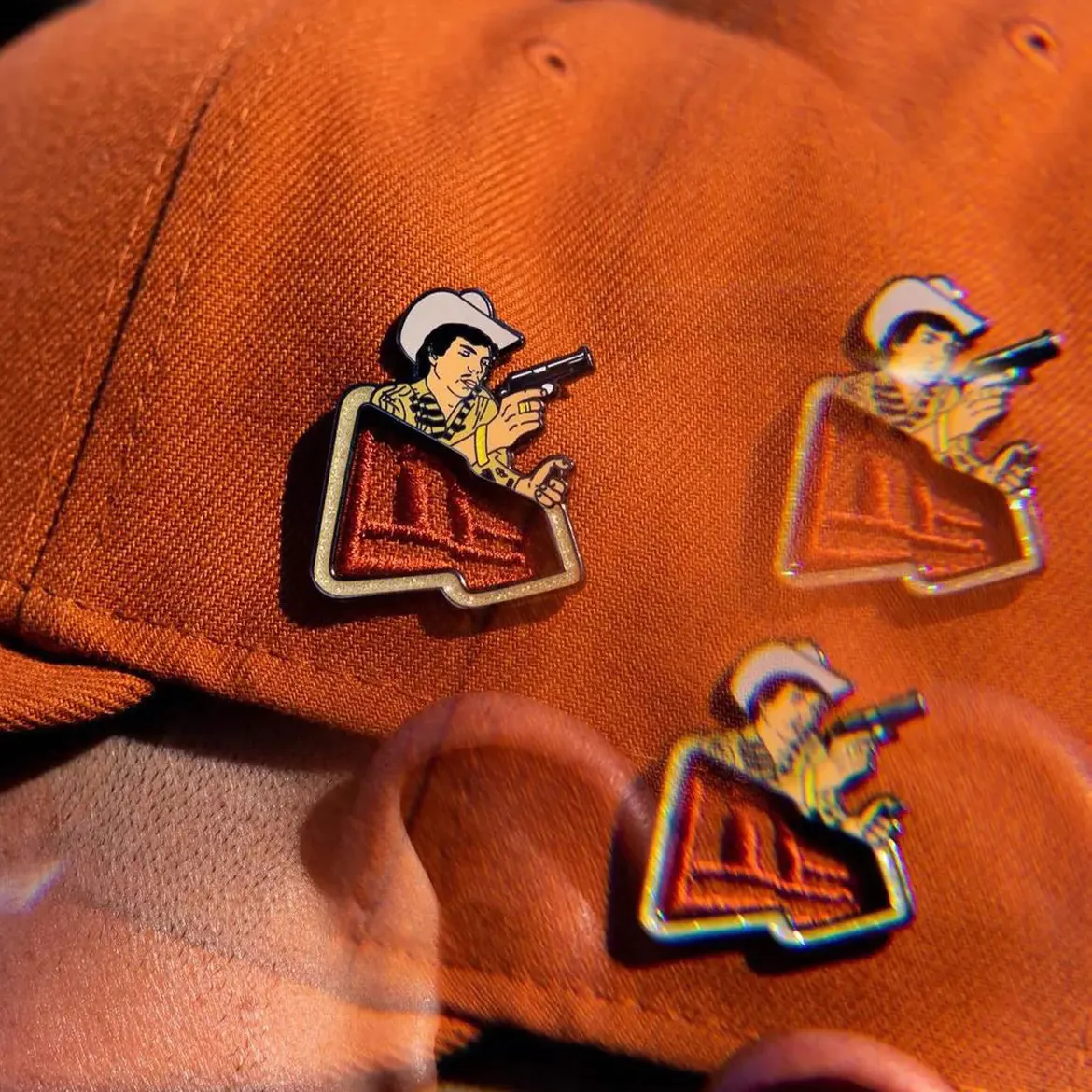 Épingles à chapeau ajustées en gros Épinglette Bord Baseball C aps Épingles à chapeau mexicaines