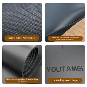 Tapete de Yoga de Caucho Natural PU de 5mm de Alta Calidad con Logotipo Personalizado, Antideslizante, Absorbente de Sudor, para Estudio de Yoga, Resistente a Desgarros, Alta Densidad, OEM - Product Image 4