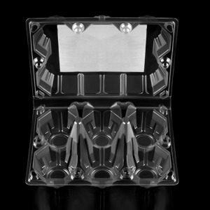 Bản lề dùng một lần 6 trứng bao bì Khay vỏ sò punnet bao bì nhựa hộp - Product Image 2