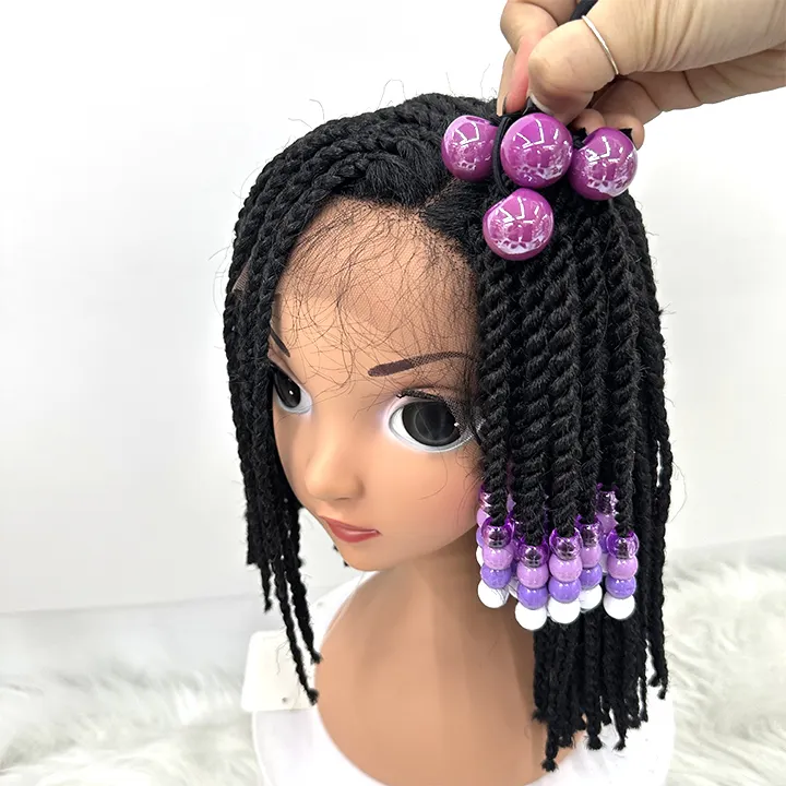 Nuevo oropel para el cabello con cabello trenzado Jumbo en banda elástica Extensiones de cabello sintético Hebras de brillo Cola de caballo trenzada