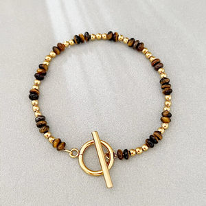Pulsera de Cadena de Acero Inoxidable con Cuentas de <span class=keywords><strong>Piedra</strong></span> Natural Estilo Bohemio, Accesorio de Cuentas de <span class=keywords><strong>Piedra</strong></span> Hecho a Mano Original para Mujer - Product Image 5