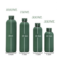 Bouteille d'eau sport isotherme en acier inoxydable 304, écologique, 500 ml, durable, portable, personnalisable pour la salle de sport et les activités de plein air