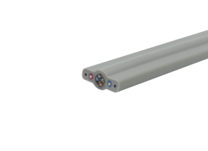 كابل مسطح CAT5E CAT6 للمصاعد مع سلك طاقة، موصل نحاسي مع عزل <span class=keywords><strong>PVC</strong></span>، جهد منخفض 300 فولت - Product Image 2