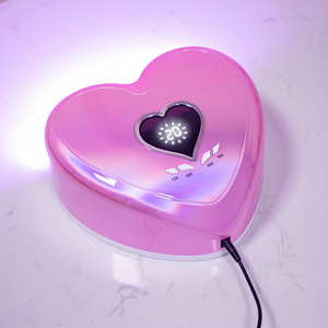 Hot Selling Pink <b>Wireless</b> Uv Gel Nail Dryer Led <b>Lamp</b> Rechargeable Heart Shape Nail <b>Lamp</b> - Product Image 3