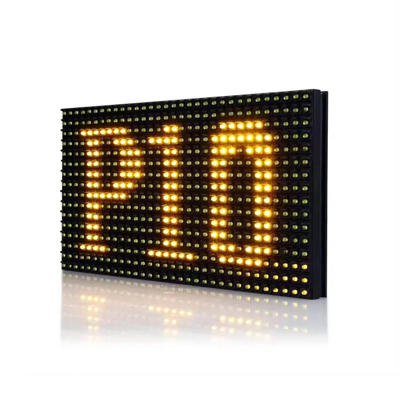 P10 warna tunggal modul merah hijau biru kuning putih P10 DIP 32x16 titik layar untuk toko dan penerimaan perusahaan