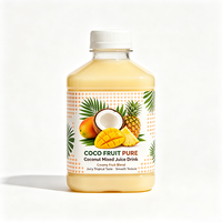 Étiquettes de bouteilles de jus de noix de coco mélangé Haoxuan OEM, autocollantes, imprimées, imperméables, pour boissons, directement de l'usine