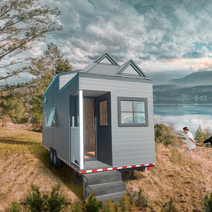 Petite maison sur roues maisons préfabriquées modernes sur remorque avec salle <span class=keywords><strong>de</strong></span> bain cuisine chambre - Product Image 2