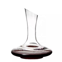 Carafe à vin rouge unique sans plomb, aérateur à vin transparent avec bouche inclinée