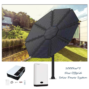 Hot bán hệ thống với pin nhà hoa PV Monocrystalline 5000 Watts bifacial năng lượng mặt trời bảng điều khiển năng lượng mặt trời hệ thống năng lượng