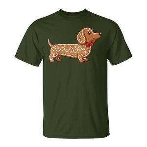 Camiseta con diseño de galleta de jengibre navideña para amantes de los perros - Product Image 1