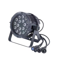 Éclairage de scène LED 18x10W RGBW 4-en-1 Projecteur IP44 Non-étanche 8 Canaux DMX512 Effet Wash pour KTV Bar DJ Club Aluminium