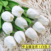 Fleurs artificielles en PU doux au toucher Huaien, best-seller transfrontalier - Décoration d'intérieur de luxe pour mariages et accessoires de photographie