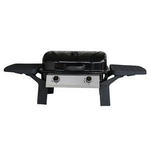 Portable Dual-Head Gas Grill Outdoor Propane <b>BBQ</b> With Automatic Shut Off Foldable Design - Product Image 3
