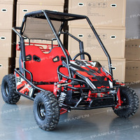 Kart à pédales tout-terrain à suspension intégrale, prix abordable, qualité ISO9001, moteur essence 4 temps, deux places, avec marche arrière
