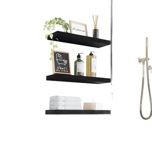 <b>Wall</b> <b>Mounted</b> Wooden <b>Shelf</b> 3 Tier Rectangle Durable Multipurpose Storage For Kitchen Bedroom Living Room - Product Image 5