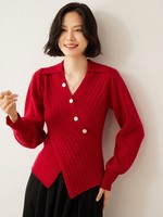 Fabricante OEM de Prendas de Cachemira, Suéter de Cachemira de Marca Privada, Suéter de Cachemira con Cuello Alto para Mujer
