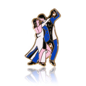 Fabricante 2025, venta al por mayor, logotipo de Metal personalizado, equipo graduado, Jesús, <span class=keywords><strong>olivo</strong></span>, tipo abierto, alfileres de esmalte de personas bailando personalizados - Product Image 1