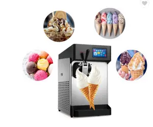 600W ticari yeni tasarım endüstriyel çin otomatik ön soğutma 18-22L/H temiz yaz yumuşak dondurma makinesi