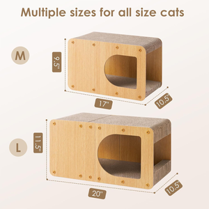 Rascador para Gatos de Cartón, Rascador de Cartón Corrugado de 17 Pulgadas para Gatos de Interior, Tabla de Rascar para Gatitos, Marrón - Product Image 6