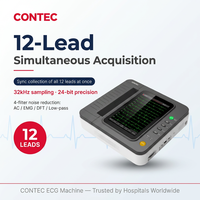 Monitor de ECG Portátil CONTEC E12, Electrocardiógrafo de 12 Canales