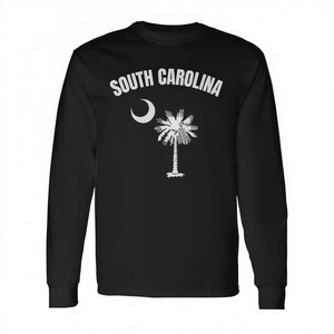 Camiseta de manga larga con diseño de la bandera del estado de Carolina del Sur, Palmetto Moon - Product Image 2