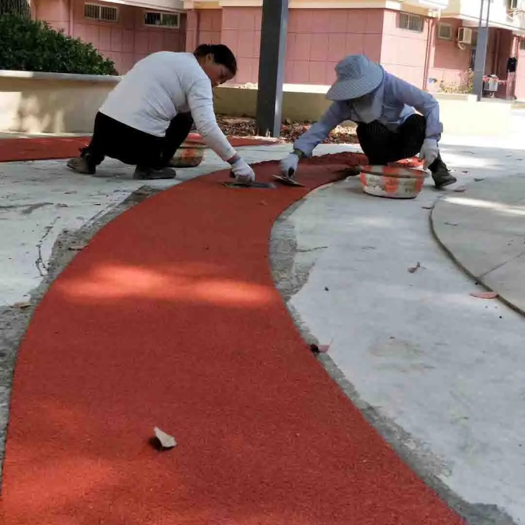 Non-slip berjalan melacak tahan lama warna merah EPDM karet granule olahraga permukaan FN-I-24032802