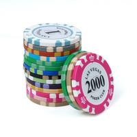 Casino One Stop Accessory Sourcing Autocollants personnalisés pour jetons de poker Jetons de jeu en argile Jetons de Las Vegas