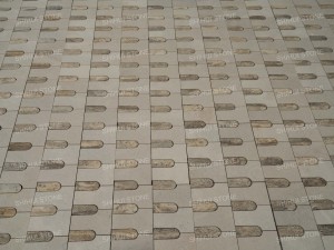 SH STONE <span class=keywords><strong>Mosaico</strong></span> di Lusso in Travertino Bianco Levigato e Grigio Argento per Lobby di Hotel, Piscine e Pareti di Spa - Product Image 4
