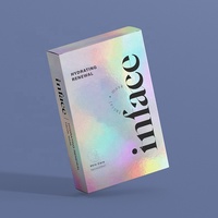 Boîte holographique avec logo personnalisé, blanc, rose, brillant à lèvres, cils, cadeau, gobelet, boîte en papier, boîtes d'emballage personnalisées