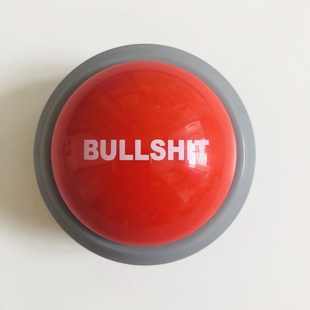Custom Talking Bullshit Button Answer Buzzer Sound Recording No Button Big Easy Recordable Push Music LED Button for Promotion