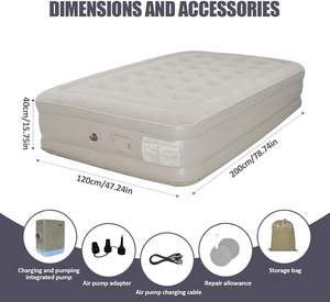 Materasso Gonfiabile Portatile Pieghevole Singolo/Doppio con Pompa Integrata <span class=keywords><strong>per</strong></span> Campeggio e Casa - Product Image 2