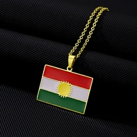 Collar con Colgante de Bandera de Canadá en Acero Inoxidable Chapado en Oro de 18K, Hoja de Arce Roja y Blanca, Recuerdo Patriótico Canadiense, Venta al Por Mayor