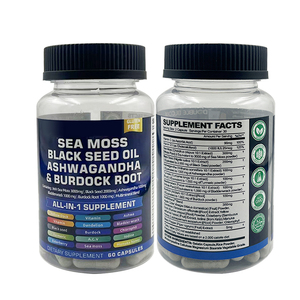 Organic <b>Sea</b> <b>Moss</b> <b>Capsules</b> with Bladderwrack & Burdock Root - Seamoss Supplement for Immune Support - Private Label OEM - Product Image 6