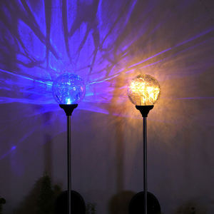 Lampu Taman tenaga surya bola kaca retak, lampu dekorasi Multi warna RGB, bola retak berubah warna, lampu taman tenaga surya, 6cm 8cm - Product Image 5