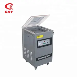 Automatic commercial rice coffee fish food sausage chicken meat vacuum sealer packaging packing machine GRT-DZ400/2E