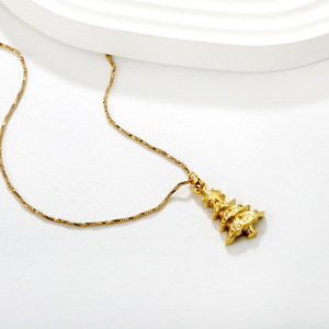 Collar de Acero Inoxidable Chapado en Oro de 18k con Colgante de Telaraña de Halloween para Mujer, Joyería de Fiesta con Dijes Temáticos - Product Image 4