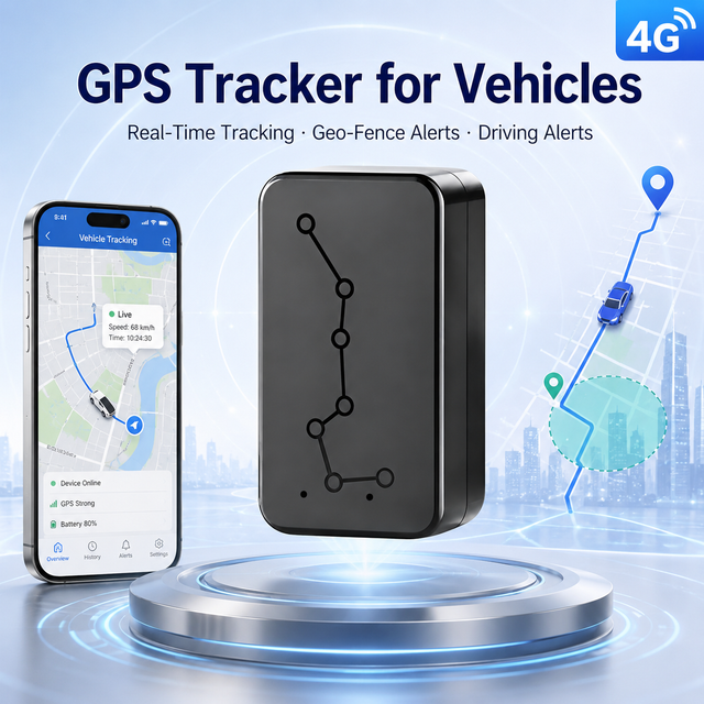 Magnetic 4G GPS Tracker for Car and Vehicle with Real-Time Location and IP67 Waterproof Design