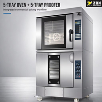 Four à convection électrique professionnel de haute qualité à 5 plateaux, équipement de boulangerie, four à convection avec vapeur